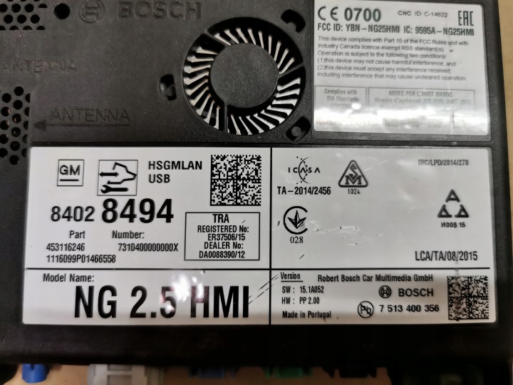 MODULE CONTRÔLEUR NAVIGATION OPEL ASTRA V K