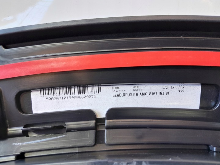 MERCEDES GLE W167 AMG MOULURE REVÊTEMENT GARDE-BOUE DROIT ARRIÈRE A1678840400