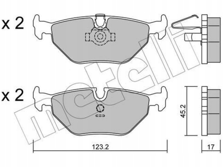 ZAPATAS PARTE TRASERA METELLI 22-0210-0 