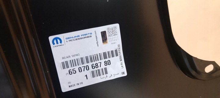 POCZYCIE AILE ARRIÈRE DROIT CITROEN C5 AIRCROSS 17-24ROK 6507068780 NEUF