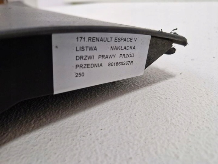 RENAULT ESPACE 5 V MOULURE REVÊTEMENT PORTES DROIT AVANT DROITE AVANT