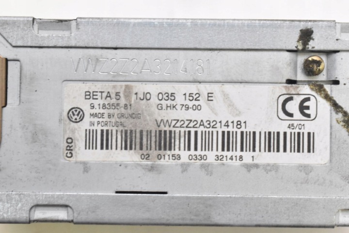 RADIO AUTORADIO CASSETTE RDS 1J0035152E VW SHARAN 1 I LIFT 00-03
