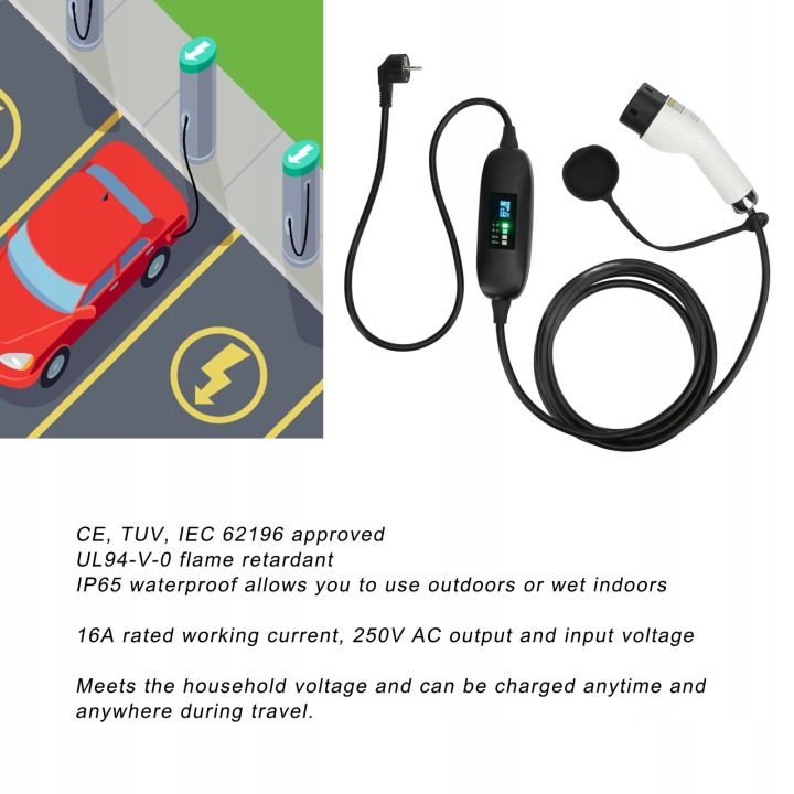 VÉHICULES ENERGETYCZNE PUCE CHARGEUR TYPE 2 CE TUV IEC 62196 K5