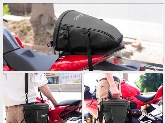 SAC SUR MOTEUR COFFRE MOTOCYCLETTE SACOCHES HYDROFUGE 14L SPORTIVE PUISSANT