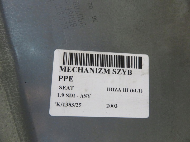 MÉCANISME VITRE PPE 6L4837752AQ, 6Q2959801A