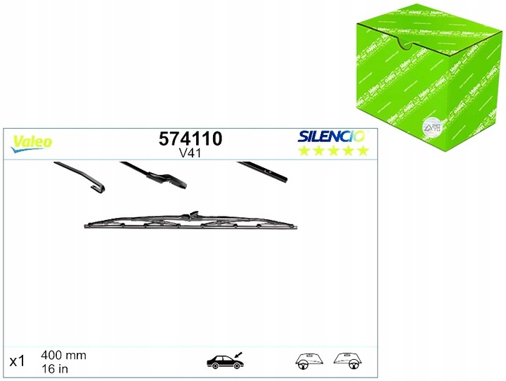 LIMPIAPARABRISAS ESCOBILLAS PRZEGUBOWE PARTE DELANTERA 1SZT. V41 SILENCIO 400MM IVECO 