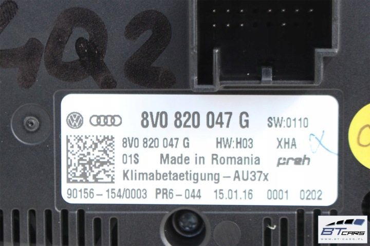 AUDI A3 Q2 PANNEAU CLIMATISATION 8V0820047G CLIMATISATION MODULE CONTRÔLEUR CONDUIT D'AIR 8V0