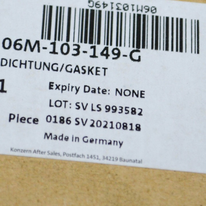 JOINT D'ÉTANCHÉITÉ COUVERCLES MOTEUR AUDI A4 B9 06M103149G ORIGINALE