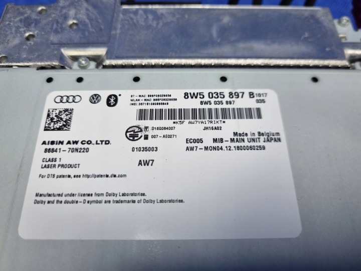 AUDI A5 F5 NAVIGATION LECTEUR DE CARTE UNITÉ MMI DISQUES ORIGINAL 8W5035897B