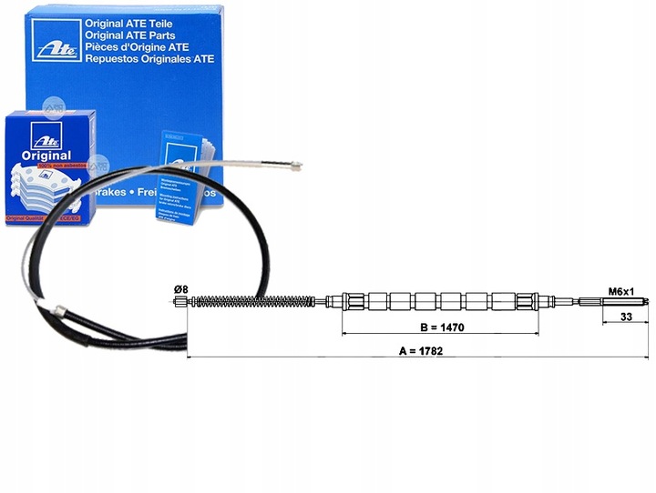 CABLE BRAKES MANUAL ATE 24.3727-2508.2 photo 10 - milautoparts-fr.ukrlive.com