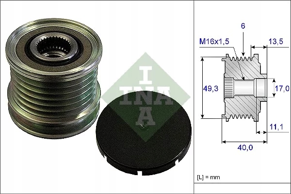 ELECTRIC GENERATOR - CLUTCH JEDNOKIERUNKOWE INA 535 0166 10 photo 2 - milautoparts-fr.ukrlive.com