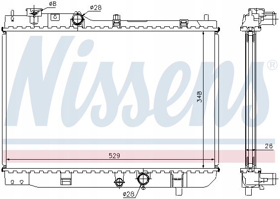 CHLODNICA, SISTEMA DE REFRIGERACIÓN DEL MOTOR NISSENS 62431A 