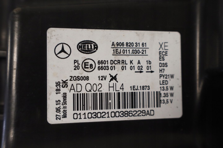 PHARE AVANT AVANT GAUCHE MERCEDES SPRINTER W906 LIFT XÉNON A9068203161 13