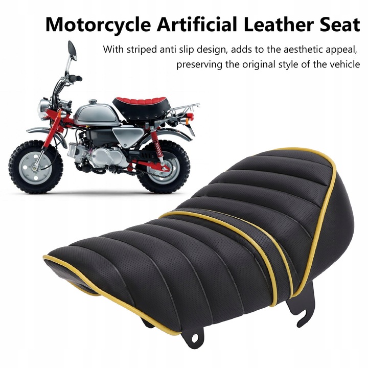 SIODELKO MOTOCICLETA ARTIFICIAL CUERO ALMOHADA RECUBRIMIENTO ALMOHADAS AM 