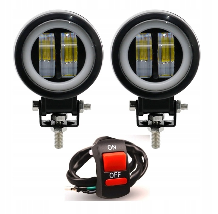 FARO HALÓGENO FARO DIODO LUMINOSO LED CREE RING MOTOCICLETA 2 PIEZAS 