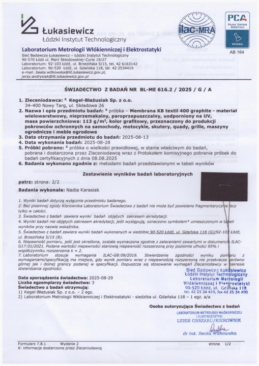 HOUSSE SUR VOITURE KEGEL-BLAZUSIAK NIEPRZEMAKALNY 380-405 CM M