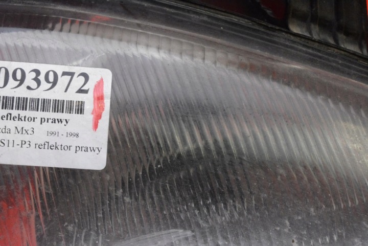 PROJECTEUR DROIT PHARE AVANT EUROPE MAZDA MX3 1 I COUPÉ 91-98