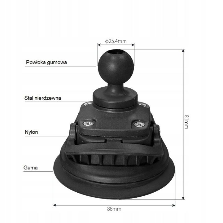 POIGNÉE SUR TÉLÉPHONE 9CM SUR VITRE VENTOUSE VOITURE TIR TRACTEUR DX SMARTGRIP