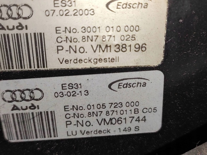 TOIT AUDI TT MK1 3001010000