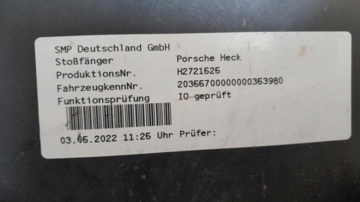 PARE-CHOCS ARRIÈRE PORSCHE 911 CARRERA 4 GTS 992
