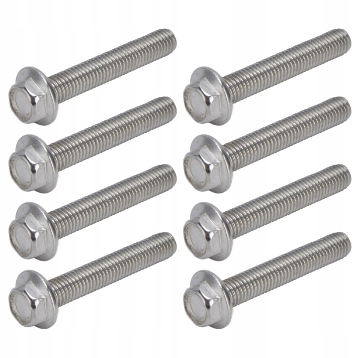 BOULONS AVEC ACIER INOXYDABLE M10X1.5 20 PIÈCES AVEC LBEM SZESCIOKATNYM AVEC RONDELLE DIN6921 M10X60