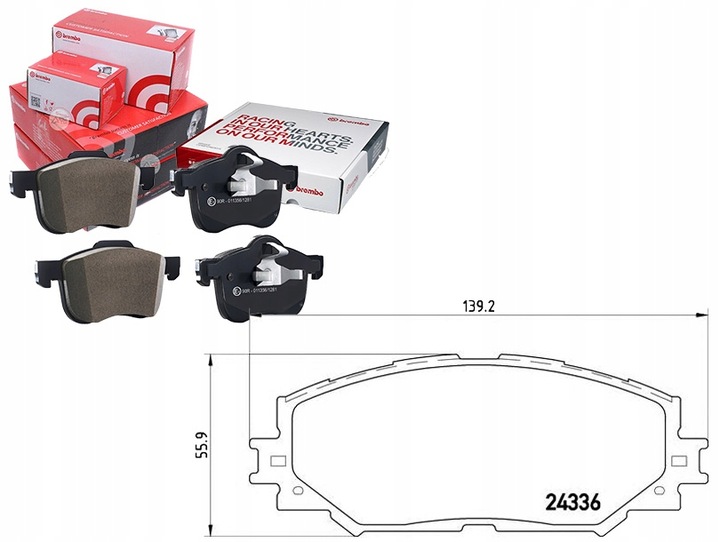 BREMBO P 83 082 PADS TOYOTA RAV 4 06- 2,2 D-4D photo 10 - milautoparts-fr.ukrlive.com