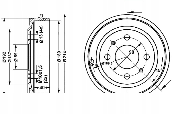 ATE 24.0218-0011.1 TAMBOUR DE FREIN