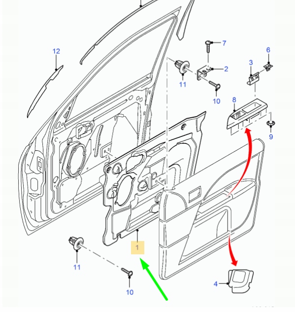 FORD MONDEO MK3 PROTECTION PRZECIWBRYZGOWA PORTES AVANT GAUCHES 1383761