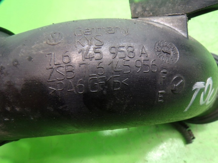 VOLKSWAGEN TOUAREG 5,0 V6 FIL TUYAU ÉCHANGEUR D'AIR DE SURALIMENTATION 7L6145957A 038906051C