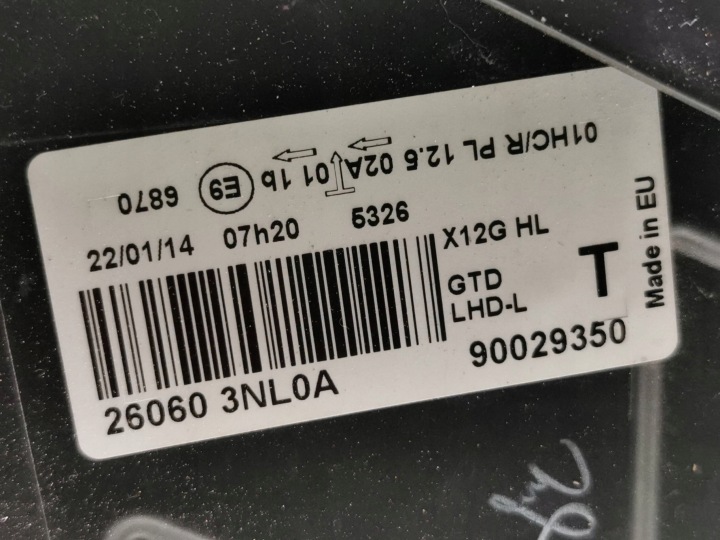 2014 NISSAN LEAF I (ZE0) PROJECTEUR 90029350