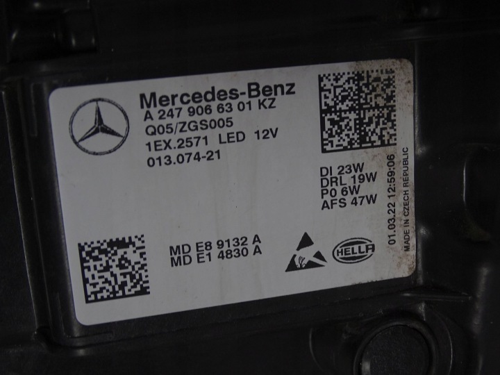 PHARE AVANT AVANT GAUCHE MERCEDES GLA 247 A247 W247