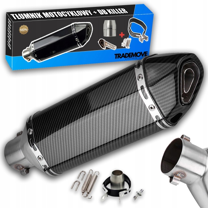 SILENCIEUX MOTOCYCLETTE SPORTIF GRAVE DB KILLER CARBONE UNIVERSEL MOTOS