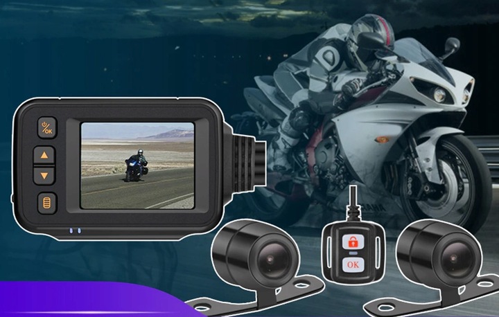 VIDEO GRABADORA DE VÍDEO MOTOCICLETA 2 PIEZAS CÁMARA COMPLETO HD 1080P 