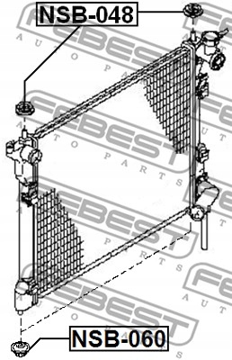 CAOUTCHOUC SUPPORTS RADIATEUR FEBEST NSB-060
