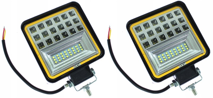 FARO EN FUNCIONAMIENTO 42LED DE DIODOS LUMINOSOS 126W 12-24V 2 PIEZAS DOS PIEZAS 