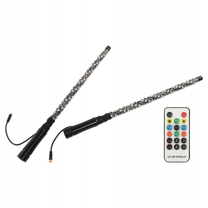 PHARE BICZOWA LED RGB AVEC FLAGA KONTROLA APLIKACJI 300 WZOROW 366 R0