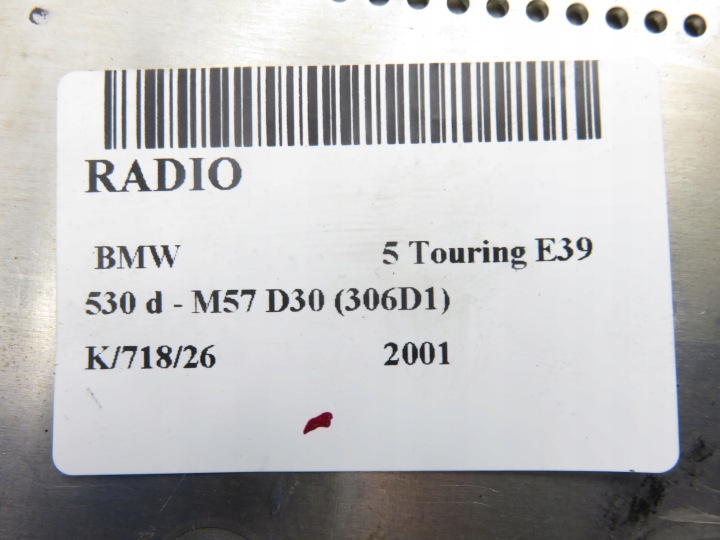 RADIO CASSETTE BMW 5 TOURING E39 6903873