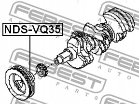 FEBEST NDS-VQ35 RUEDA PASOWE, EJE DE CIGÜEÑAL 