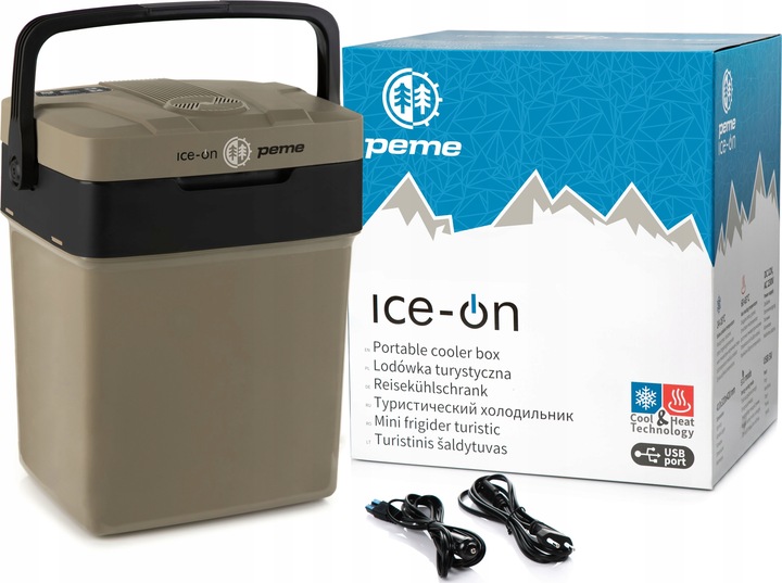 REFRIGERADOR TURÍSTICA ICE-ON 32 DE AUTOMÓVIL FUNCIÓN CALEFACCIÓN 12V 230V USB PEME 