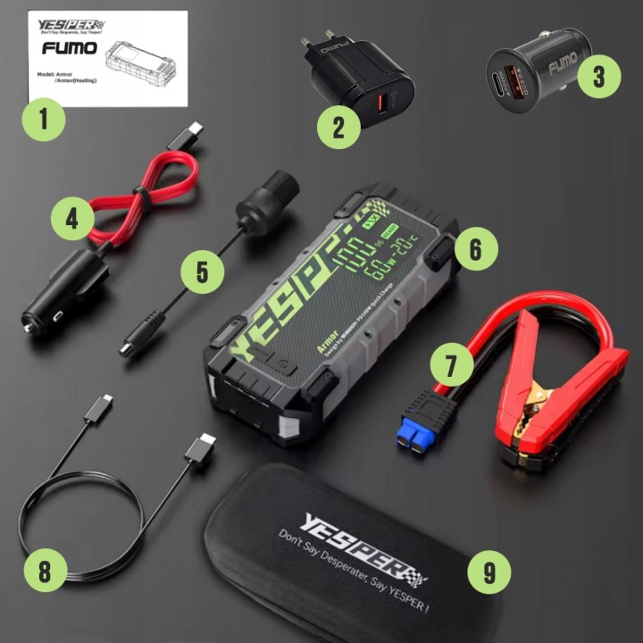 DISPOSITIF DÉMARRAGE FUMO 20000 MAH 3000 A IP65