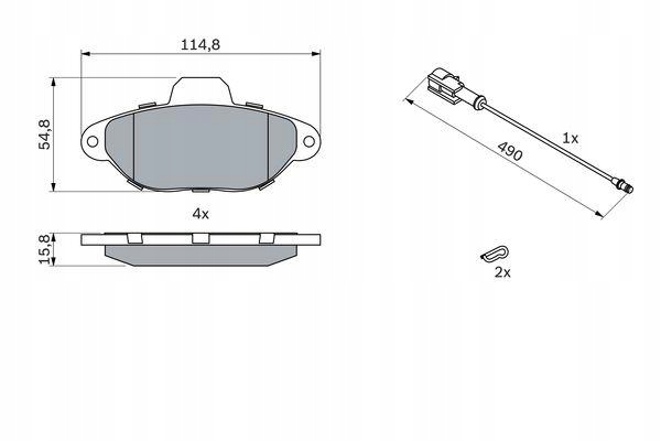 BOSCH PLAQUETTES FREIN FIAT DROIT PANDA/PUNTO/SC 93- AVEC CAPTEUR