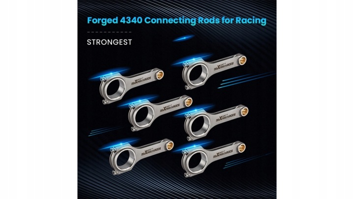 FORGÉ BIELLES AUDI VW GOLF R32 AUDI A3 3.2L VR6 24V BORE 84M