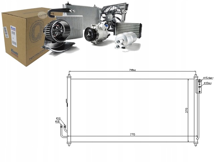 CONDENSER AIR CONDITIONER NISSAN MURANO I 3.5 08.03-0 photo 1 - milautoparts-fr.ukrlive.com