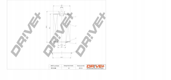 FILTRO ACEITES DP1110.11.0098 DR!VE+ CHEVROLET AVEO 