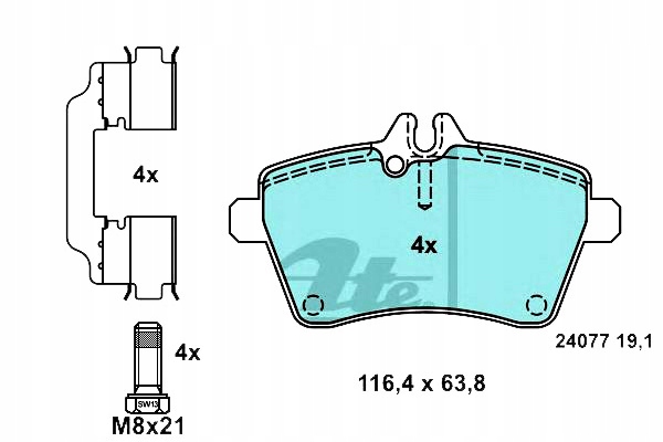 ZAPATAS DE FRENADO MERCEDES W169 CLASE A 04- A170-A2 M 