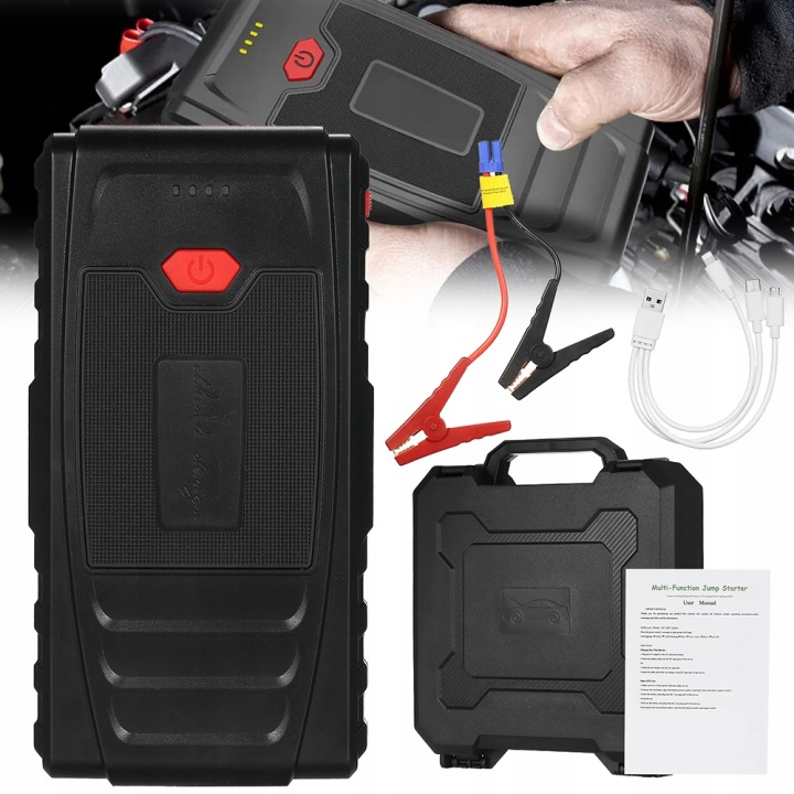 DÉMARREUR AUTOMOBILE 600 A JUMP DÉMARREUR 6000 MAH DC-12 V 10 A