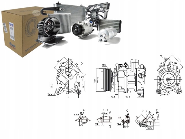 COMPRESSEUR DE CLIMATISATION BMW 5 F10-F11-F18 (10-), BMW 5 GT F07 890746
