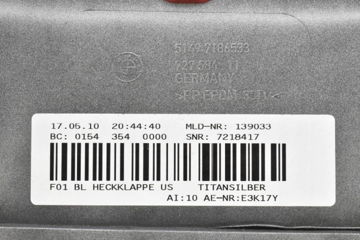 CACHE ARRIÈRE ARRIÈRE 354 7186533 BMW F02 LONG 08-12