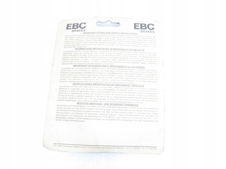 PLAQUETTES FREIN EBC FA131 HONDA CR 80 /125/ 250