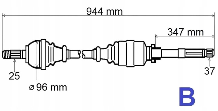 SEMI-EJE DE ACCIONAMIENTO DERECHA CITROEN C5 3.0 V6 24 V T5497 32738J NUEVO GRESA 